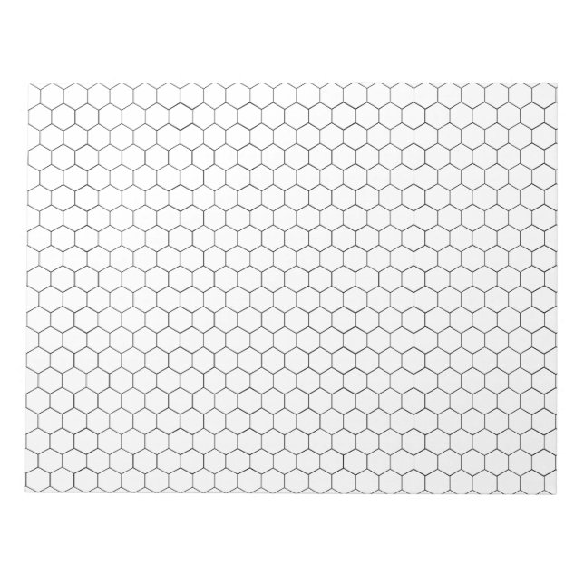 Bio Chemie Hexagonal Große Graph Paper Notizblock (Vorderseite)