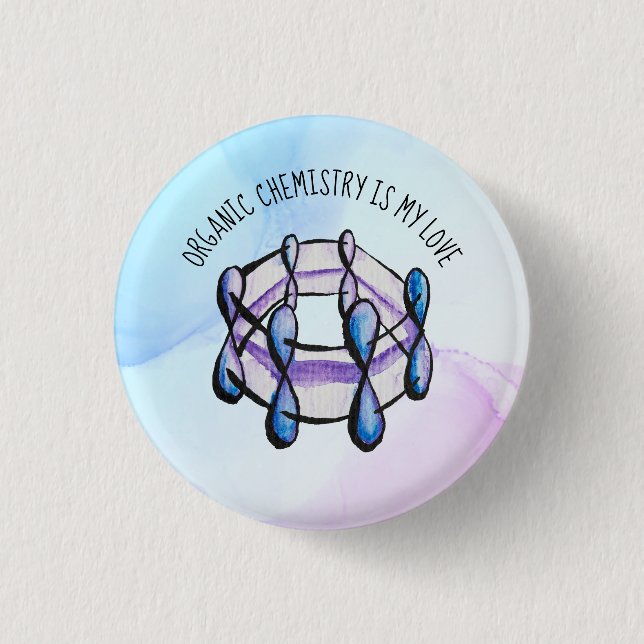 Bio Chemie Liebe Molekularbiologie Lehrer Button (Vorderseite)