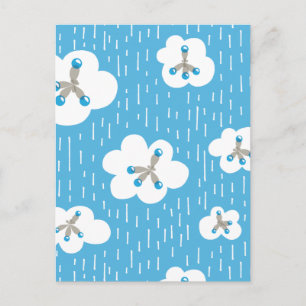 Bio Chemie Molekül Muster Wissenschaft Geek Postkarte