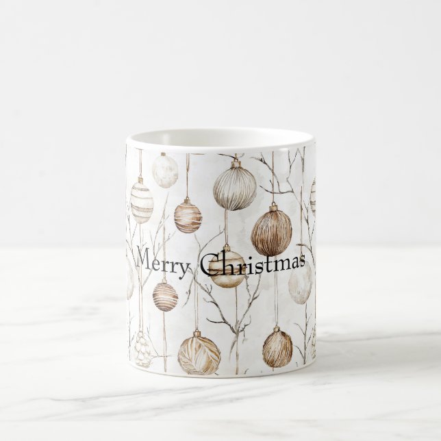 Bio Cream Tan Weihnachtsschmuck Kaffeetasse (Mittel)