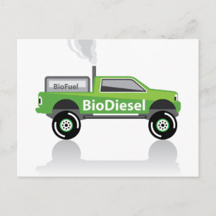 Bio-Diesel-Lieferwagen Postkarte