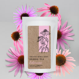 Bio Echinacea Tebal Kraft Business Label
