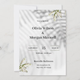 Bio Einladung zur Hochzeit in Schwarz und Weiß