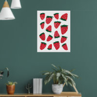 Bio Erdbeeren im Sommer - rot und grün