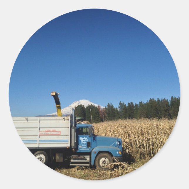 Bio Ernte Runder Aufkleber (Vorderseite)