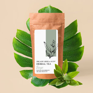 Bio Etikett für pflanzlichen Tee