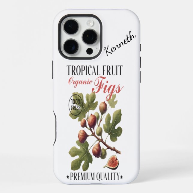 Bio Feigen im tropischen Garten iPhone Hülle (Rückseite)