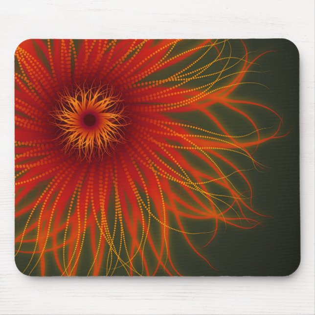 Bio Feuer-Blume mousepad (Vorne)