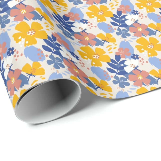 Bio Flor Geschenkpapier (Rolleneckpunkt)