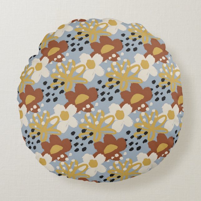 Bio Flor Rundes Kissen (Vorderseite)