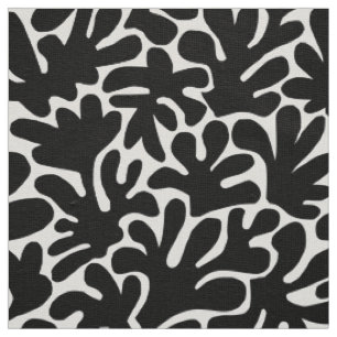 Bio Formen Abstrakt 240822 - Schwarz Stoff
