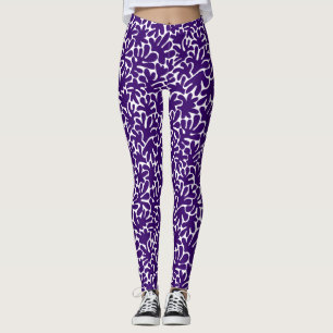 Bio Formen Abstrakt 240822 - Tief Lila Leggings