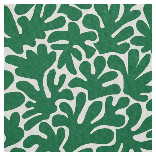 Bio Formen Abstrakt 240822 - Waldgrün Stoff (Muster)