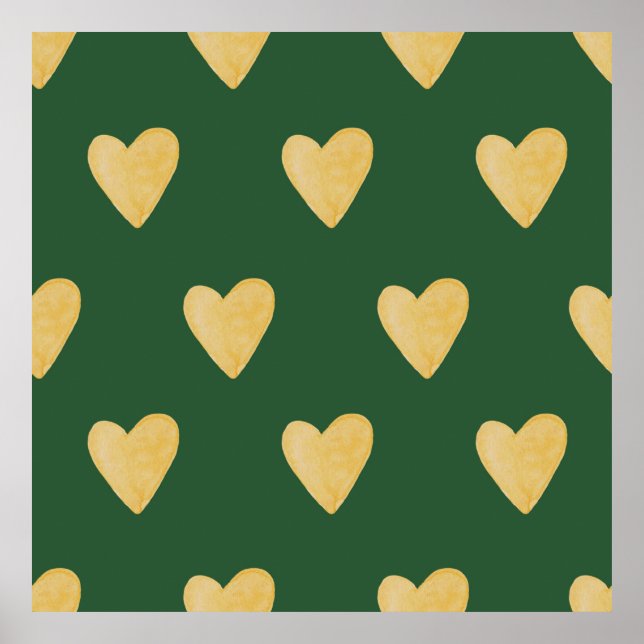 Bio Formen naives Muster. Abstrakte Wasserfarbe Poster (Vorne)