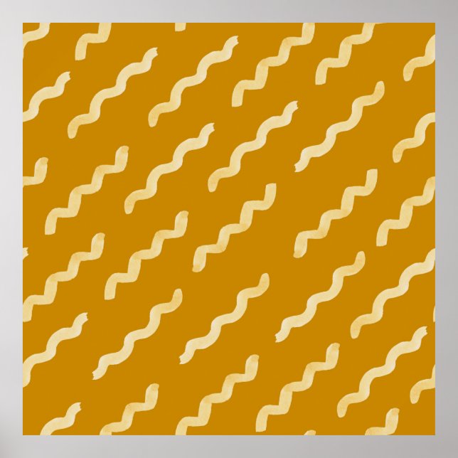 Bio Formen naives Muster. Abstrakte Wasserfarbe Poster (Vorne)