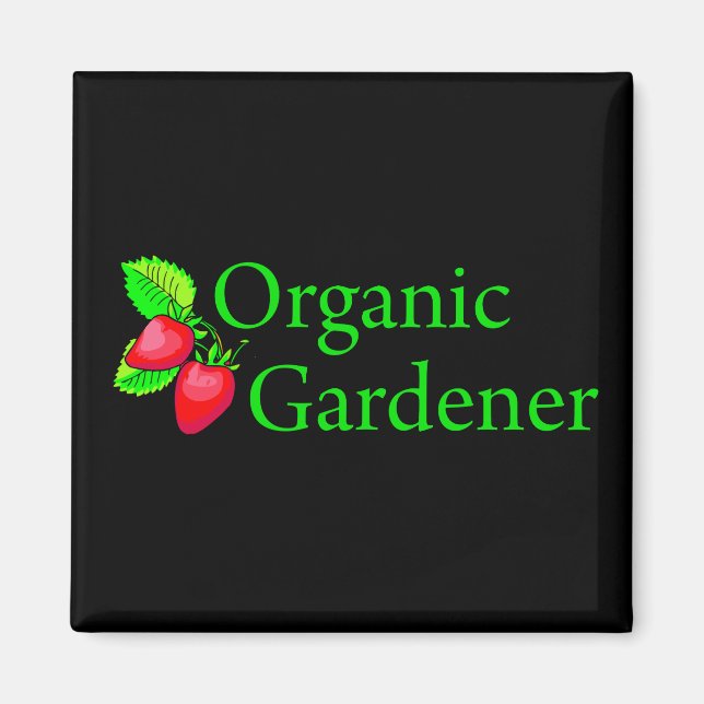Bio Gardener - Erdbeeren Magnet (Vorne)