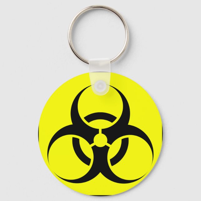 Bio-Gefahr oder Biogefährdung-Zeichen-Symbol-Warnl Schlüsselanhänger (Vorderseite)