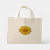 Bio gelbe Blume auf Tasche