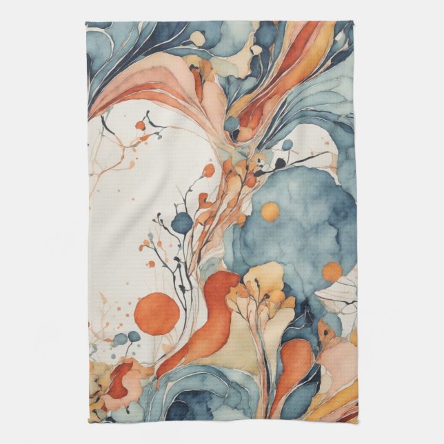 Bio Geometrie-Symphonie Lover V3 Geschirrtuch (Vertikal)