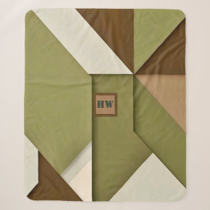 Bio geometrisches Monogramm Sherpadecke