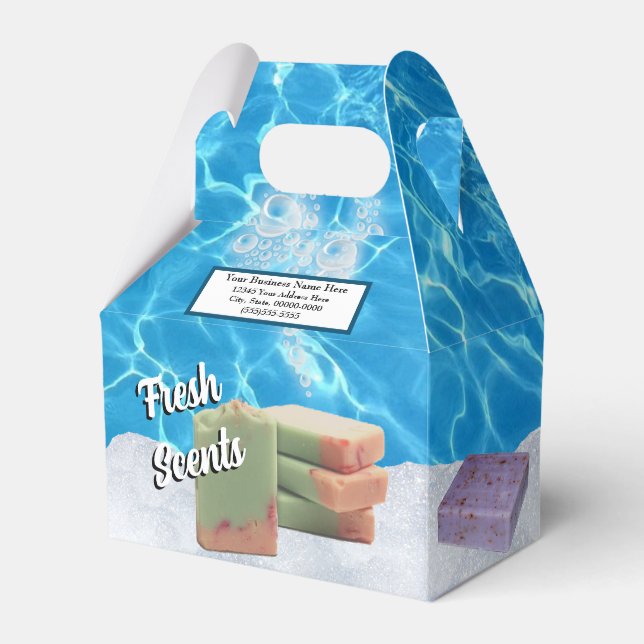 Bio Geschenkboxen von Badeseifen für Kunden Geschenkschachtel (Vorderseite)