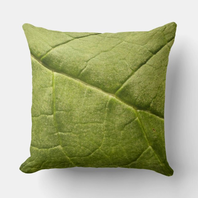 Bio Green Rhubarb Leaf Kissen (Vorderseite)