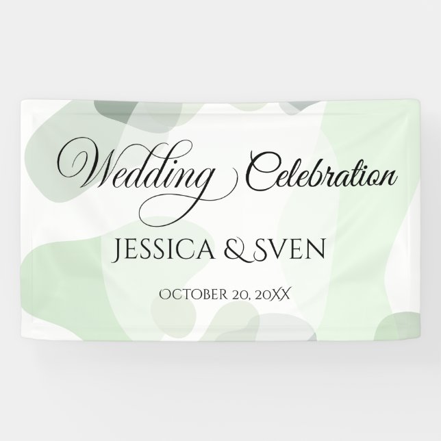 Bio Greenery Geometric Abstrakt Wedding Banner (Horizontal)