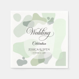 Bio Greenery Geometric Abstrakt Wedding Serviette