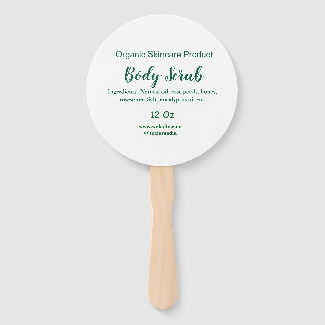 Bio grüne Karosserie-Butterschmalz Fächer (Vorderseite)