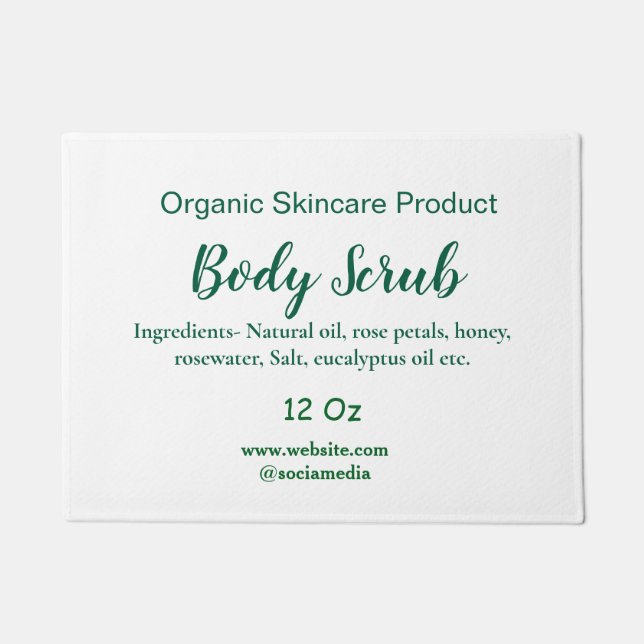 Bio grüne Karosserie-Butterschmalz Fußmatte (Vorderseite)