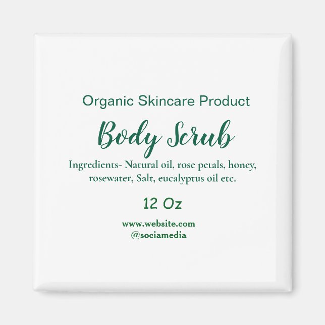 Bio grüne Karosserie-Butterschmalz Magnet (Vorne)