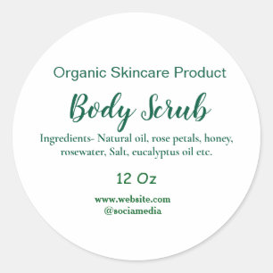 Bio grüne Karosserie-Butterschmalz Runder Aufkleber