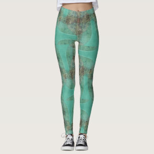Bio grüne Roboter-Leggings, die Psydefexte ausführ Leggings
