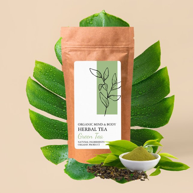 Bio Grünes Tee-Tee-Label (Von Creator hochgeladen)