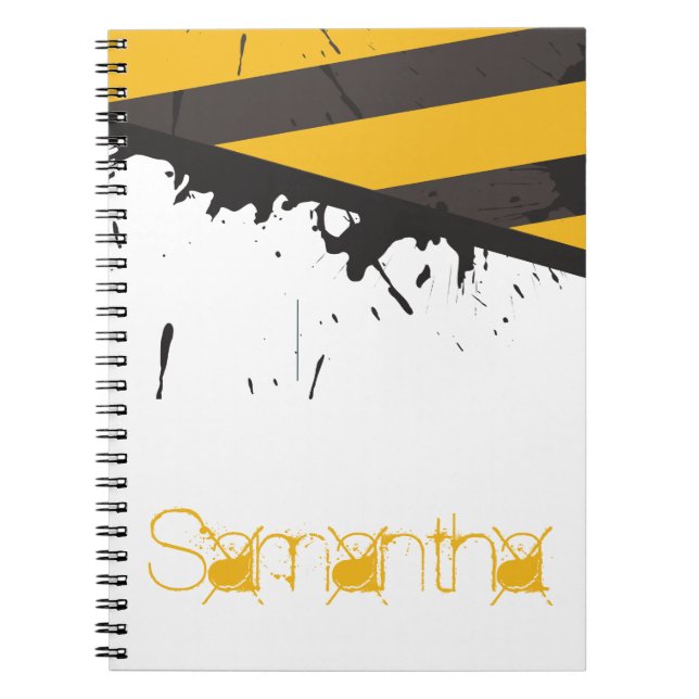 Bio Hazard Caution Tape Crime Spiral Notebook Notizblock (Vorderseite)