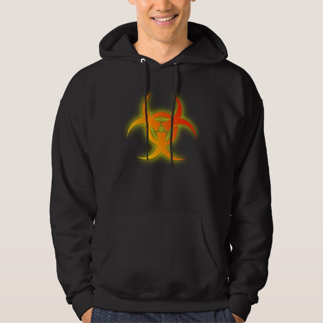 Bio Hazard Funny Hoodie Shirt Spaß (Vorderseite)