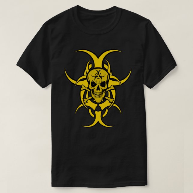 Bio Hazard Grinning Skull T - Shirt v3 (Design vorne)