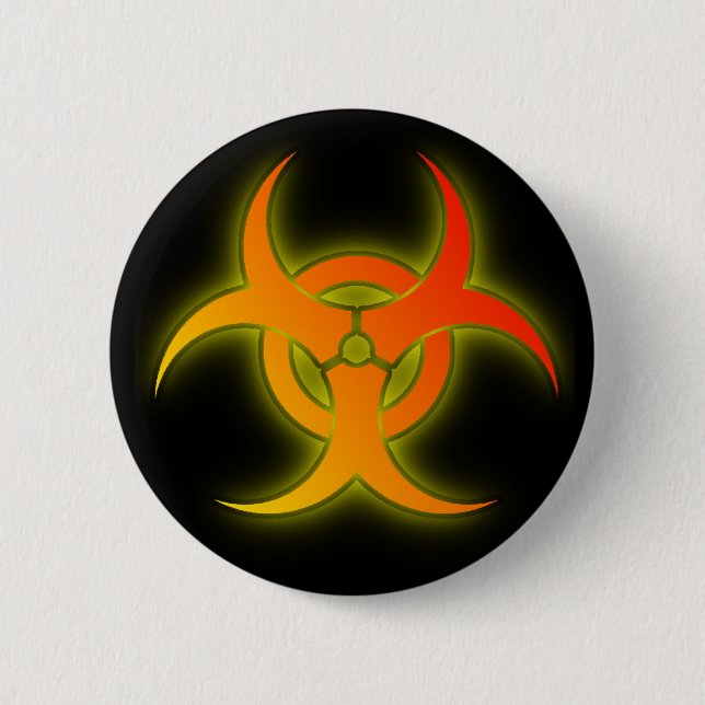 Bio Hazard Lustiger Knopf Abzeichen Humor Button (Vorderseite)