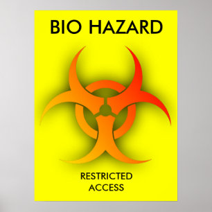 Bio Hazard Lustiges Druckplakat Humor Poster