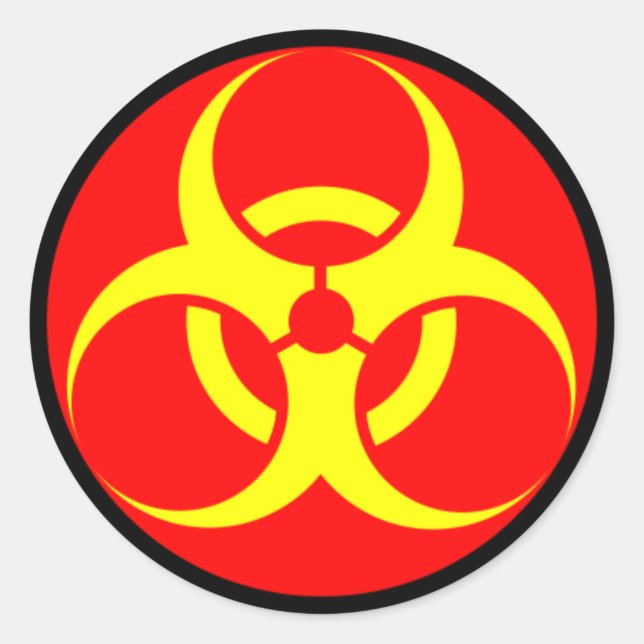 BIO HAZARD RUNDER AUFKLEBER (Vorderseite)