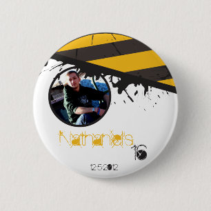 Bio-Hazard-Warnband Tatort Foto Button