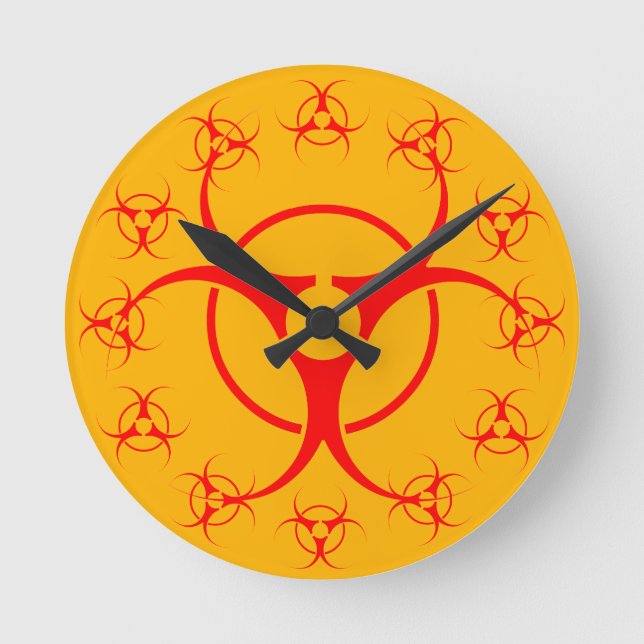 Bio-Hazard-Warnschild-Dekor der Uhr (Vorderseite)