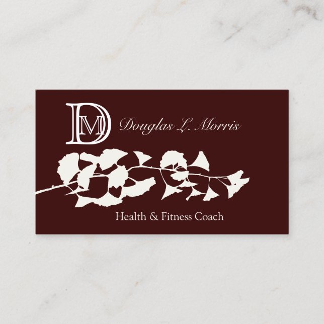 Bio herbal-holistischer Naturweißginkgo Visitenkarte (Vorderseite)