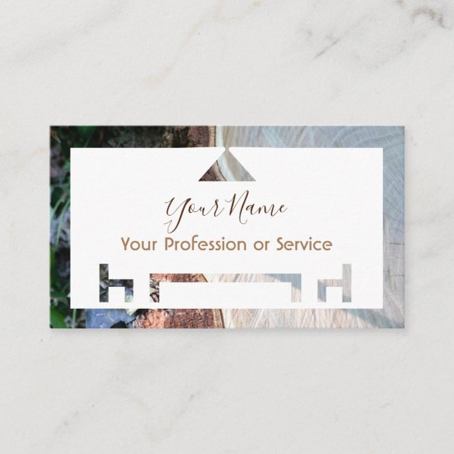 Bio Holz für Innenarchitektur und Möbel, aber! Visitenkarte (Vorderseite)