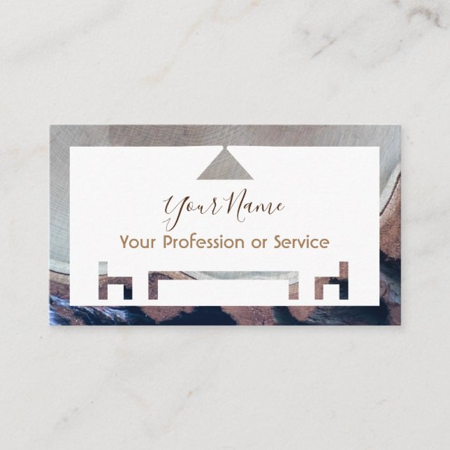 Bio Holz für Innenarchitektur und Möbel! Visitenkarte (Vorderseite)