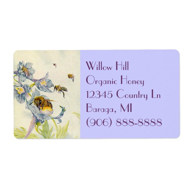 Bio Honey Bees Morning Glory Blume Labels (Vorne)