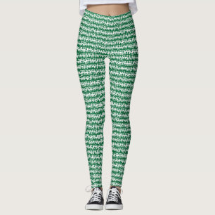 Bio horizontale Streifen - grün Leggings