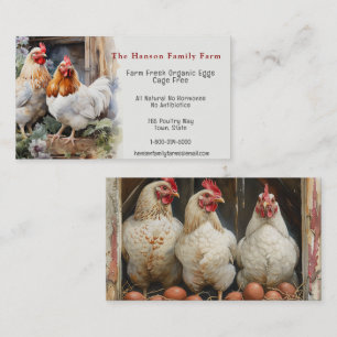 Bio Hühner Visitenkarte