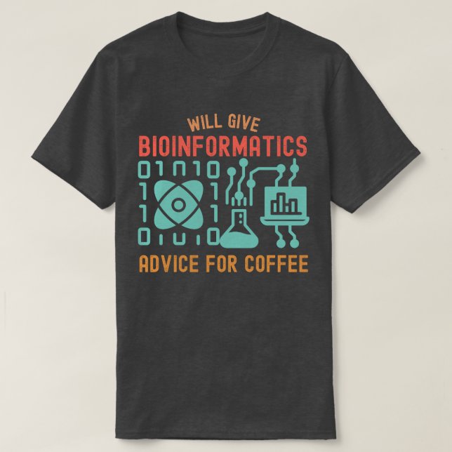 Bio-Informatikberatung für Kaffee T-Shirt (Design vorne)
