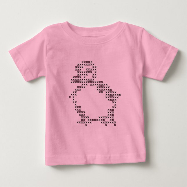 Bio Kreuzstich-Babyanzug Baby T-shirt (Vorderseite)